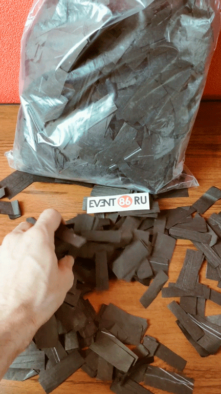 конфетти, черное тишью